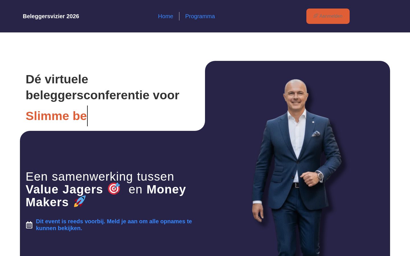Schermafbeelding van de website beleggersvizier.com