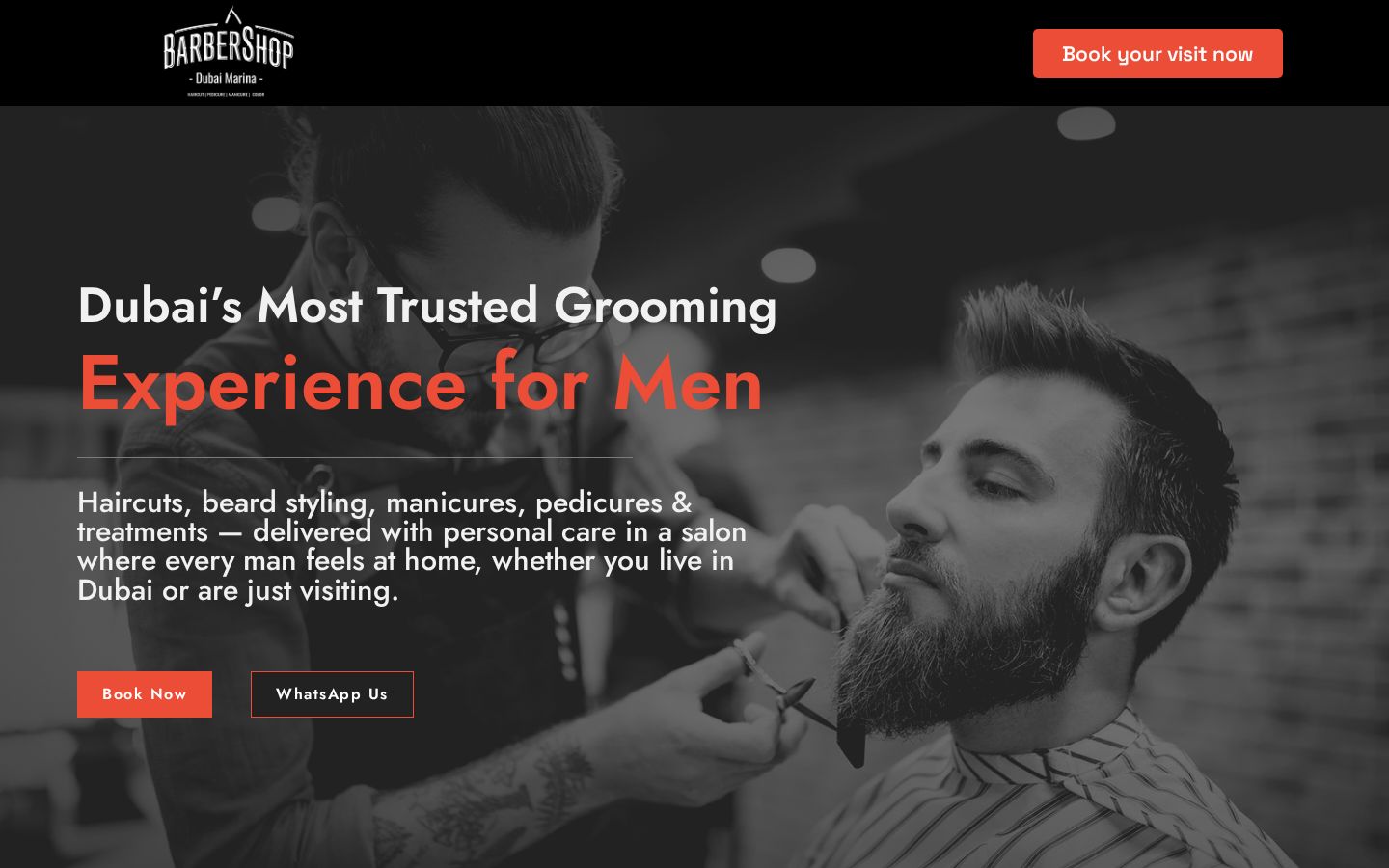 Schermafbeelding van de website stylegentsalon.com