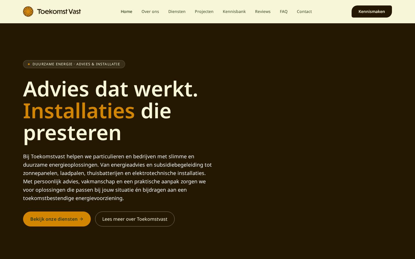 Schermafbeelding van de website toekomstvast.com