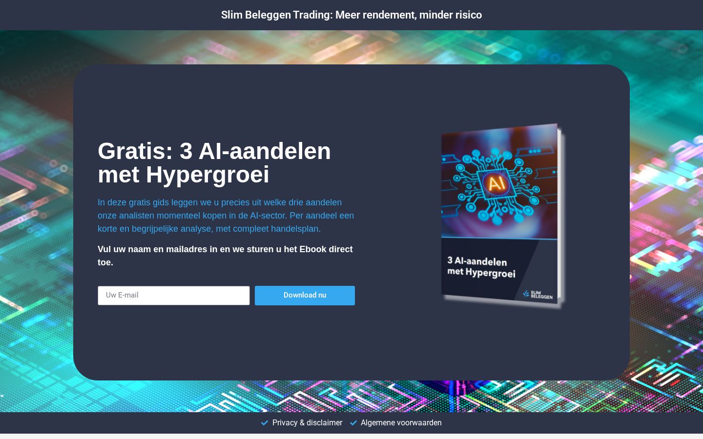 Schermafbeelding van de website trading-slimbeleggen.com